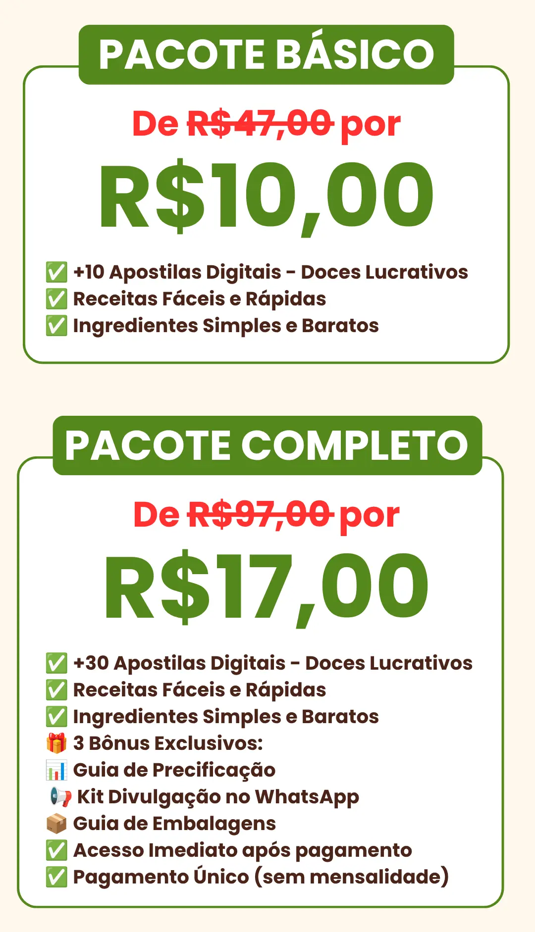 Doces Lucrativos — Bônus Exclusivos